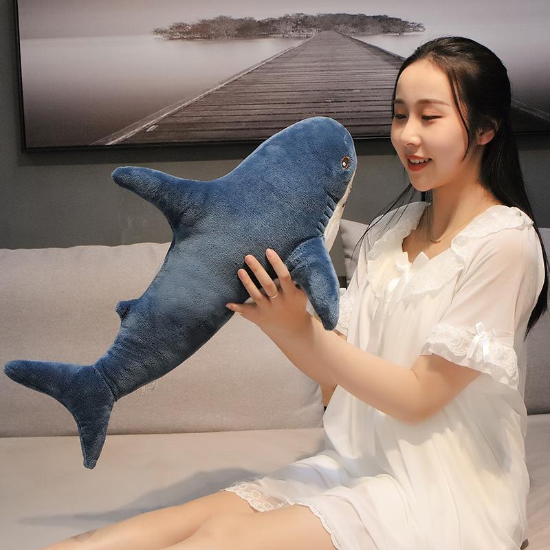 45/60cm Stuffed Shark Plush Funny Toy Sleeping Pillow Children Boys Cushion Girl Animal Birthday Kid Brinquedos