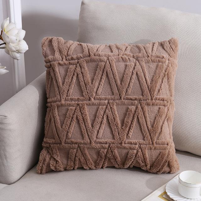 Последние чехлы для декоративных подушек 45x45 см с плюшевым покрытием, однотонные, квадратные, валики, шерстяные чехлы для подушек, для дивана, спальни, автомобиля, декоративные
