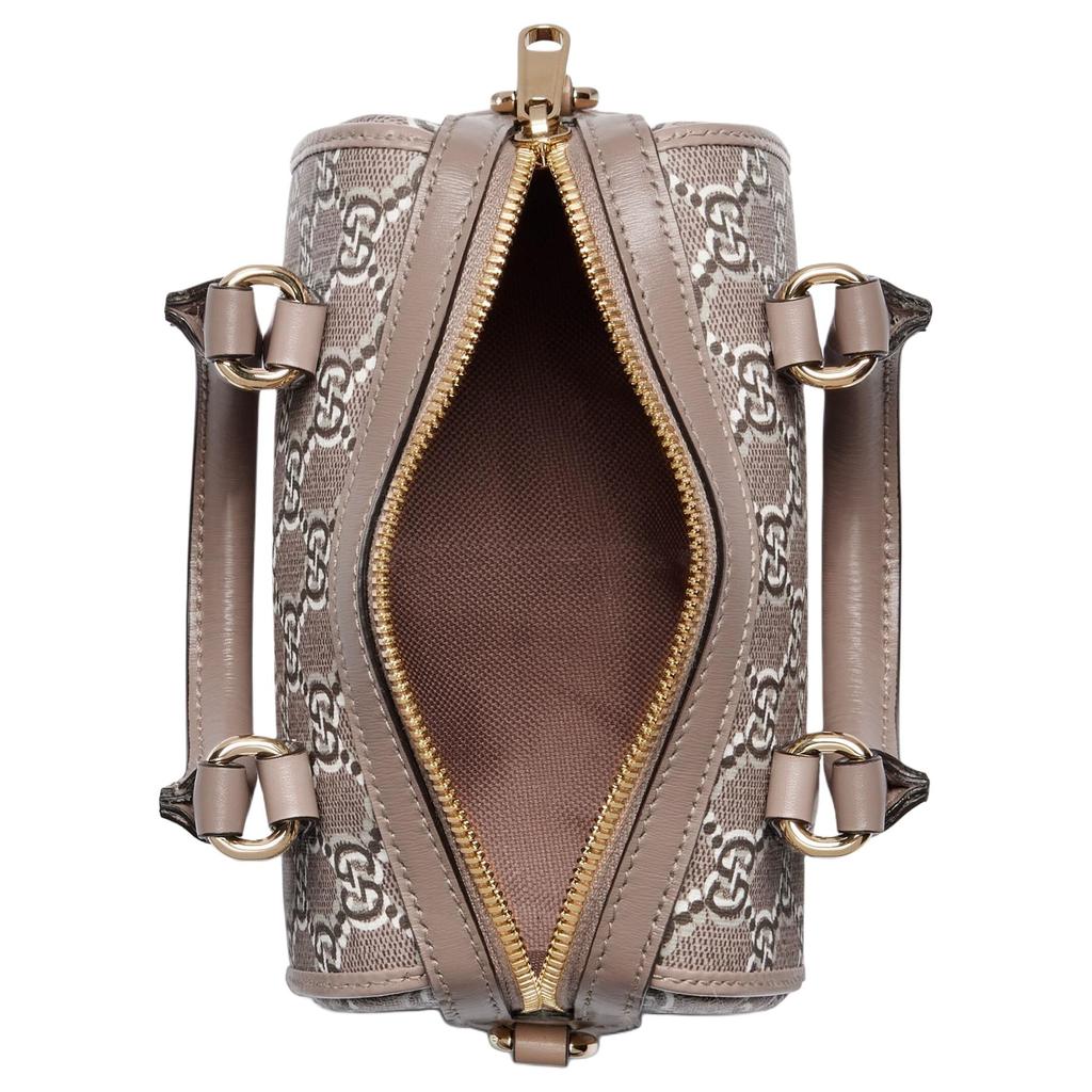 GUCCI Leather Binding Shoulder Bag, Crossbody Bag, Handbag Extra Mini Womens Taupe