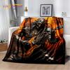 Классический череп электрогитара музыкальные инструменты одеяло, мягкий плед одеяло для дома спальня кровать диван пикник чехол для детей подарок