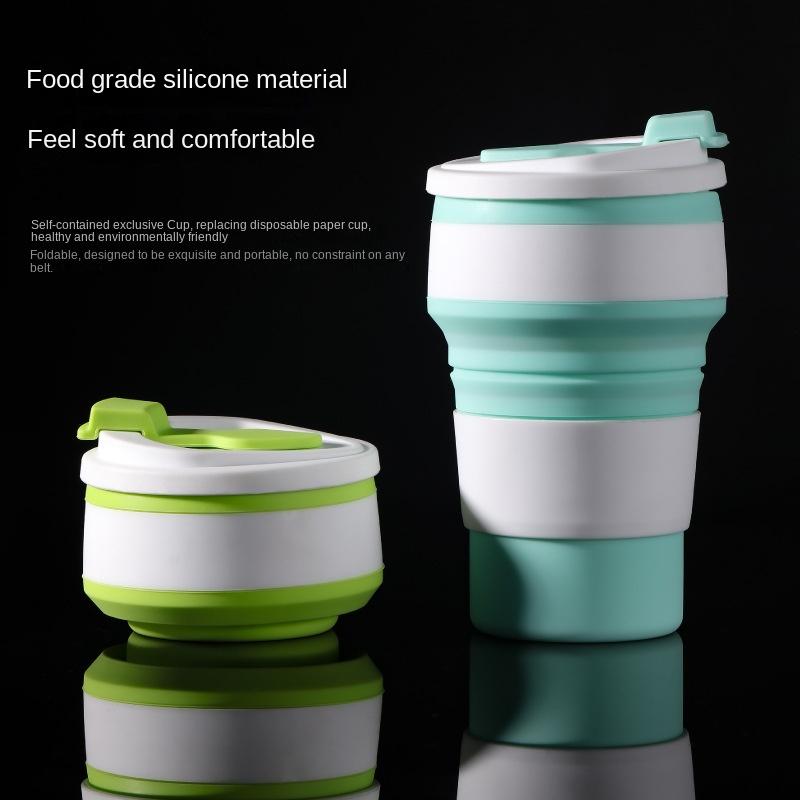 Креативная спортивная складная бутылка, силиконовые складные чашки, складная бутылка, складная регулируемая чашка, кофейная чашка, уличная портативная чашка для воды