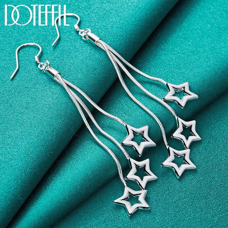 Подвеска в форме звезды из стерлингового серебра 925 пробы, модные украшения