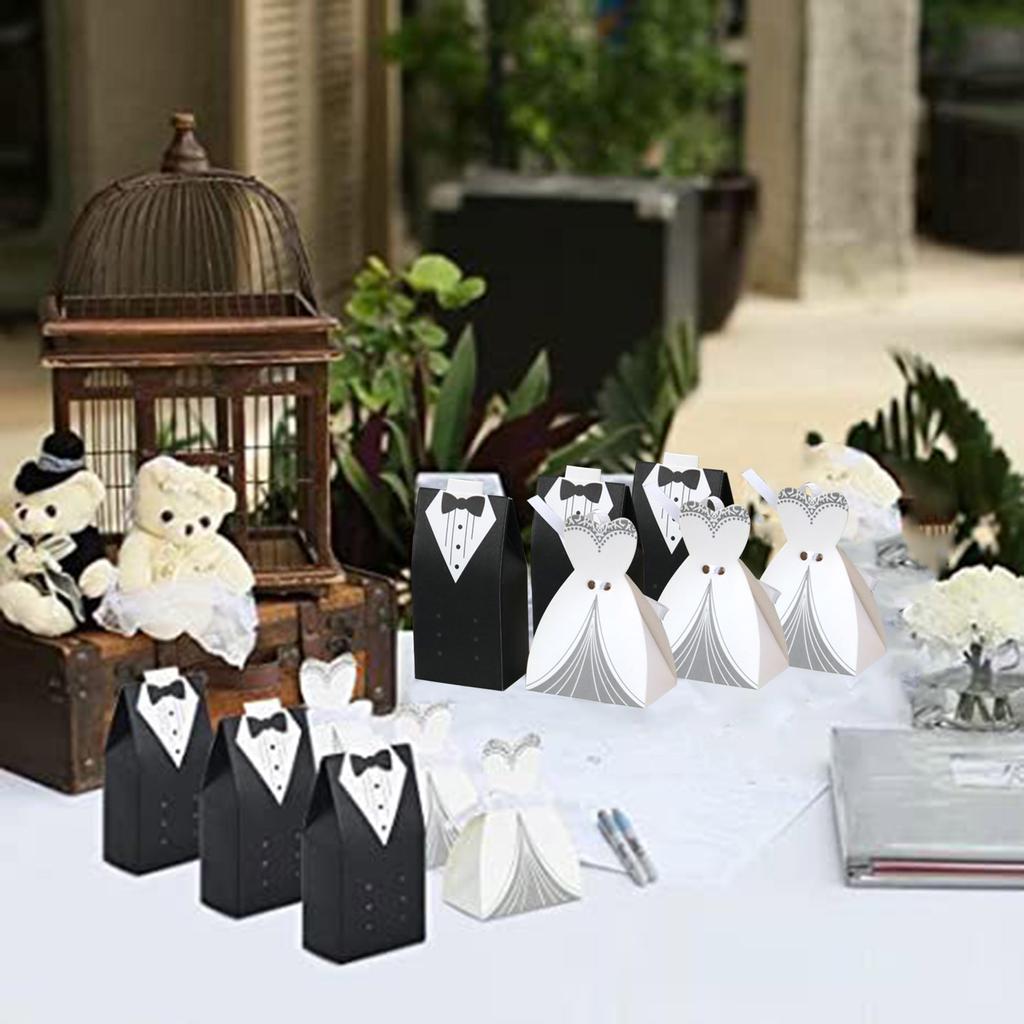 Европейский стиль коробки конфет конфеты Storege сумки 50 комплектов 100 шт смокинг свадебные платья выкройки для свадеб