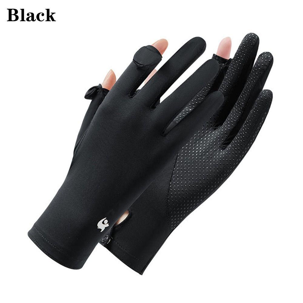 Women Sunscreen Summer Ice Silk Gloves Sun Protection Gloves Anti-UV Gloves Mittens