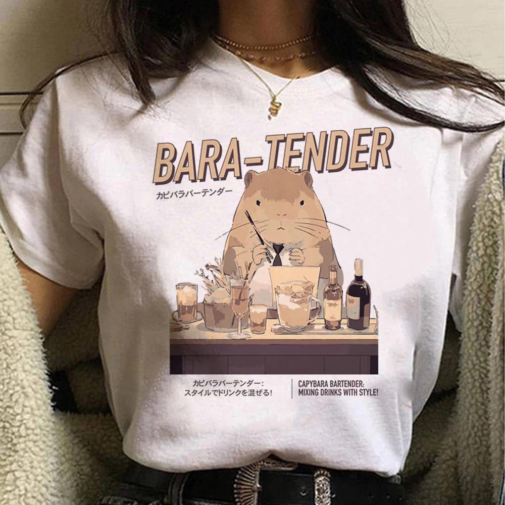 Cute Capybara Clothing T-Shirt Unisex Vintage Cartoon T Shirt FeUnisex Casual Anime Top Tees T Shirt Unisexga Unisex Graphic Tee Tops