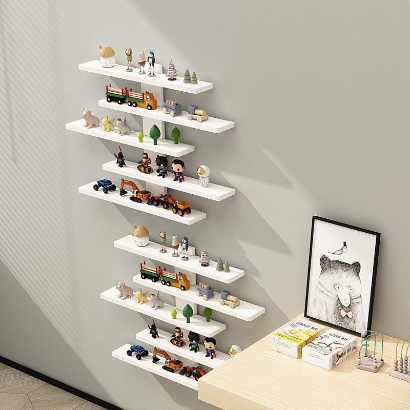 5-Tier Adjustable Wall-Mounted Display Shelf for Action Figures, Small Building Blocks & Collectibles - Modern Home Decor Storag