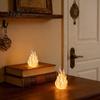 Versatile Decorative Piece 3D Printed Flame Candle Holder Shade, Gothic Ambient Decor Figurine, Hollow Soft Light Frosted Texture Tealight Cover