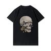 Plus Size 30 Patterns Cotton Harajuku Men T-Shirt Skull Print Tees Round Neck T Shirt Casual Tops