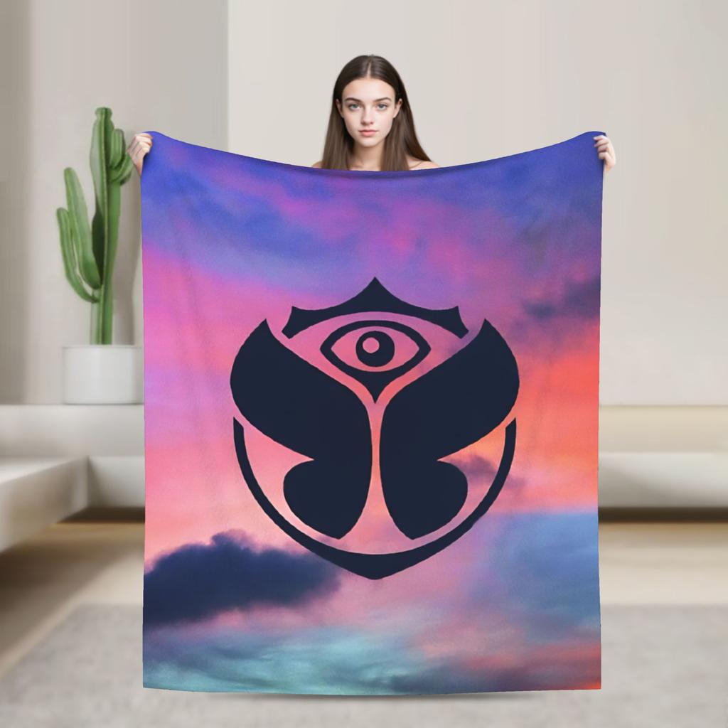 Tomorrowlands Music Festival Flannel Blankets Warm Throw Blanket for Living Room Decorative Fashion Bedspread Sofa Bed Cover