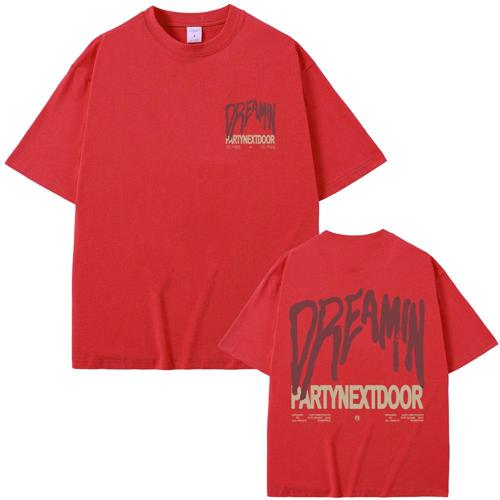 Футболка с графическим принтом Rapper Partynextdoor Dreamin Мужская Женская Мода Хип-хоп Тренд Футболки Мужская Винтажная Оверсайз Уличная одежда
