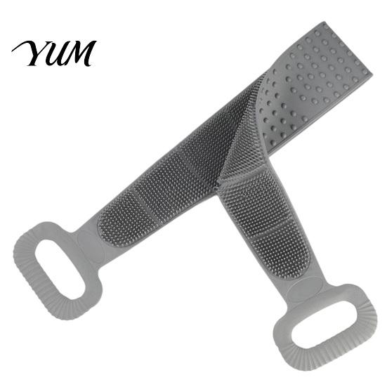 Shower Back Exfoliator for Men And Women Silicone Scrubber with Dual Handles, Double Sided Exfoliating Bath Towel, Ergonomic Hygenic Home Skin