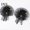 Artificial Rose Hand Flower Black Burgundy Tulle Mesh Corsage for Bridal Groom, Gothic Aesthetic Wristwear Women Boutonniere Wedding, Prom,