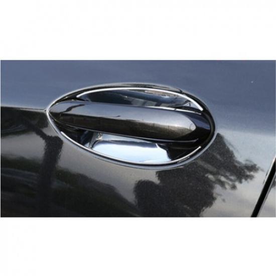 Fit For BMW X3 G01 X4 2018-2021 ABS Chrome Outside Door Bowl Cup Cover Trim 4PCS
