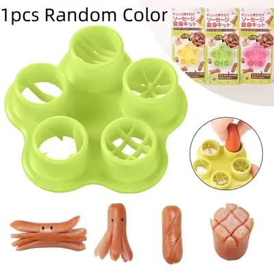 Резак для колбасы, хот-дога, цветка, краба, осьминога, ветчины, колбасы, барбекю, хот-доги, форма для резки случайных цветов, обед, кухонные инструменты