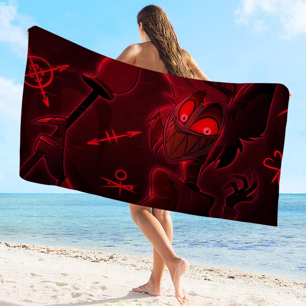 Cartoon H-Hazbin-Hoteles Towel Microfiber Beach Towel Absorbent Quick dry Soft Yoga Swimming Resort Mountain Climbing Towel
