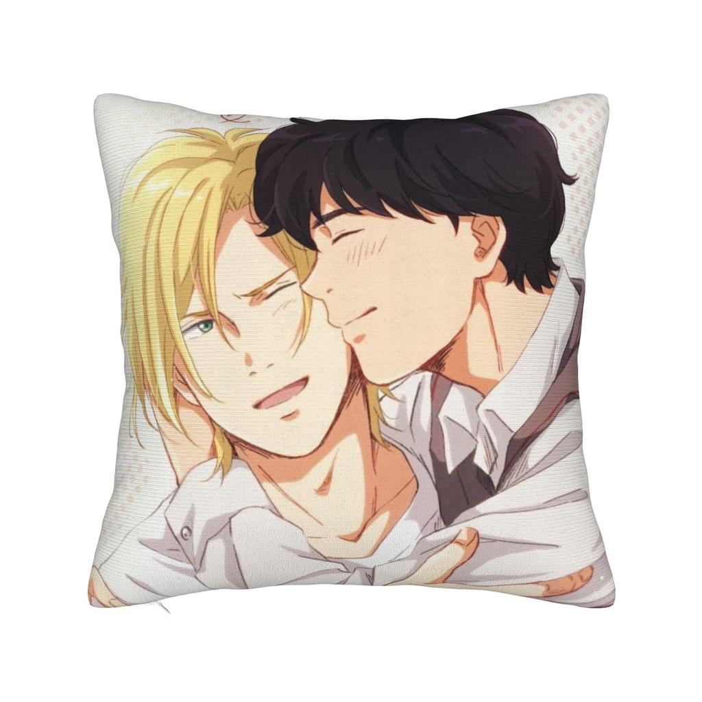 Декоративные наволочки Банановая рыба Аниме Аксессуары Постельная Подушка Чехол Наволочка Молния Много Размеров