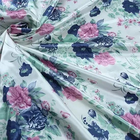 200*150cm Printed Simulated Silk Satin Fabric Kimono DIY Sewing Floral Fabric Home Furniture Decoration Material Cloth