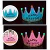 New Prince Princess Party Supplies LED Light Birthday Hat Crown Hair Band