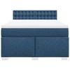 Maison Exclusive - Sommier à lattes de lit avec matelas Bleu 140x190 cm Tissu