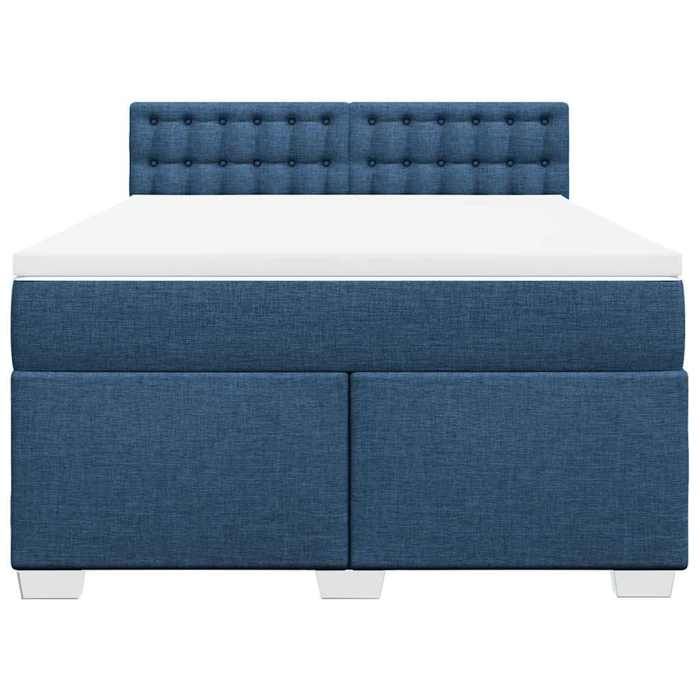 Maison Exclusive - Sommier à lattes de lit avec matelas Bleu 140x190 cm Tissu
