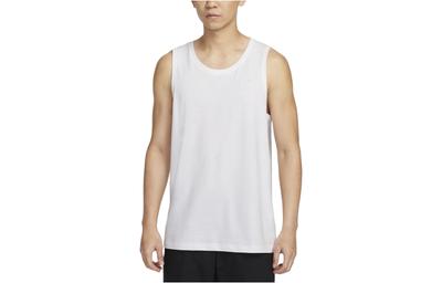 Мужские майки Dri Fit Белые с круглым вырезом Умеренный прямой крой DV9834-100