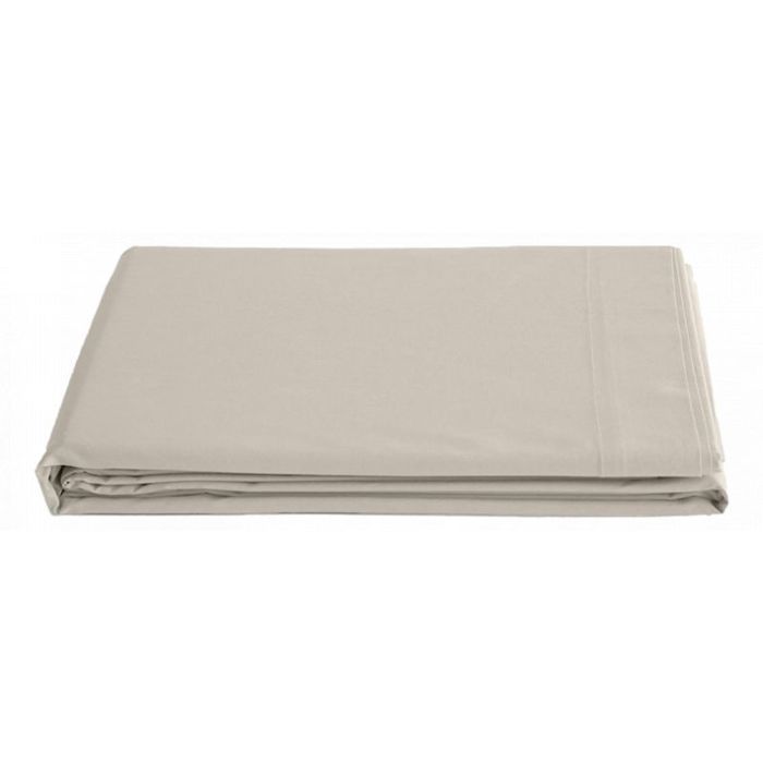 Flat Sheet In Pure Combed Cotton Percale, Long Fibres, 80 Threads/cm² Vent Du Sud - Ivory - 240 X 300 Cm for Double Bed