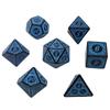 7Pcs/set Pattern Multi-sided Dice Digital Dice Multi-sided Engraving Pattern Dice Set Board Game Accessories