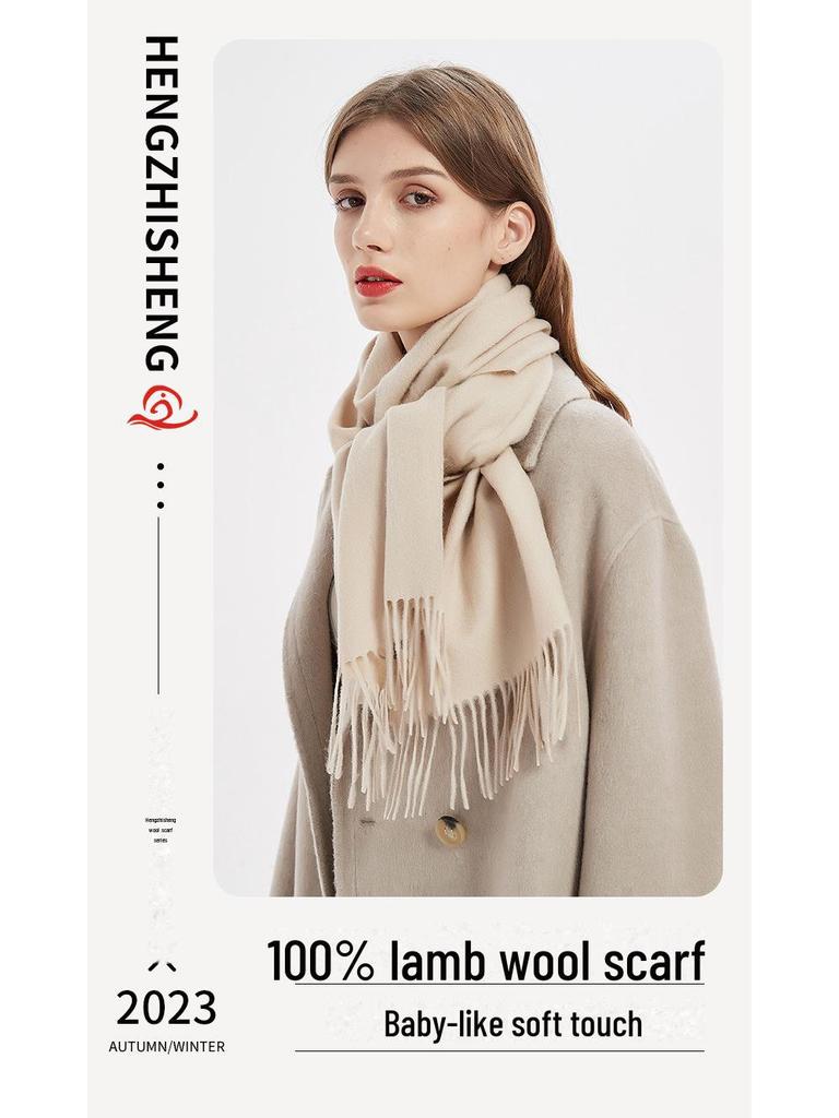 Unisex Retro Wool Scarf - Thick, Warm, and All-Match for Autumn and Winter