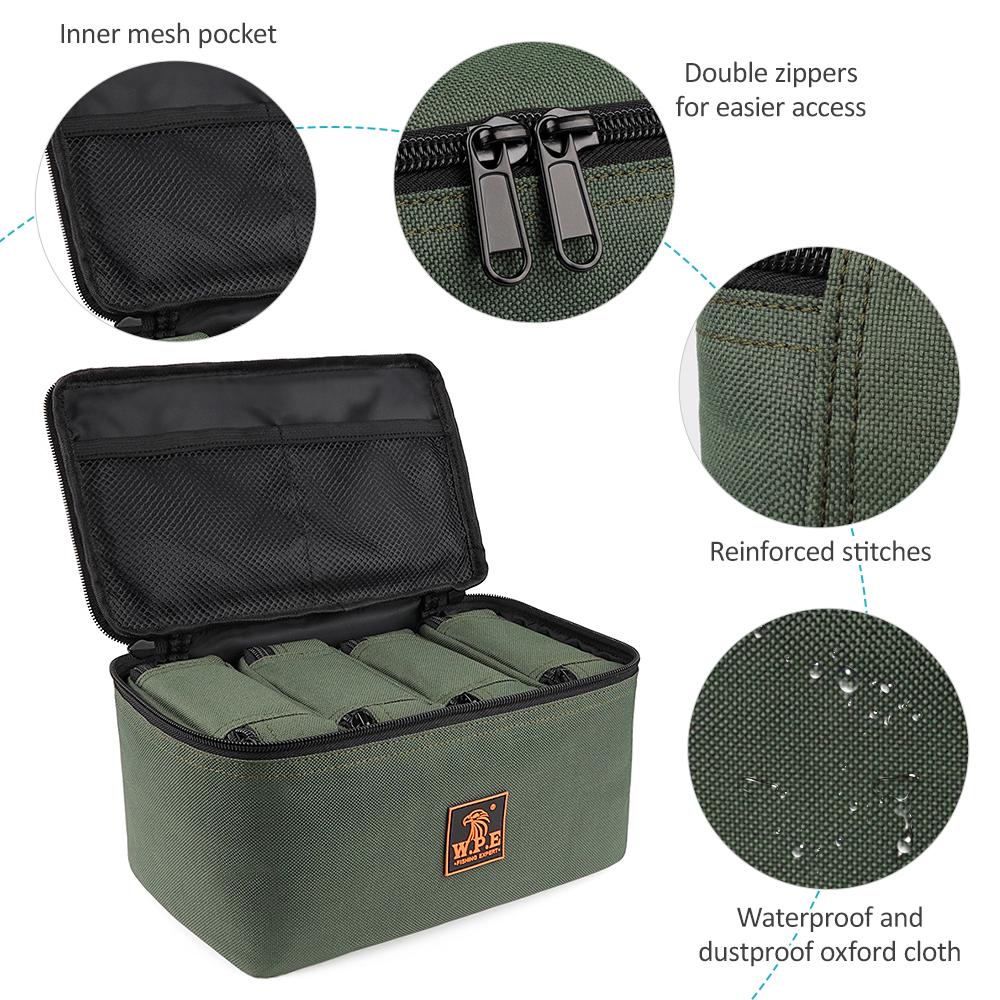 Сумка для рыболовных снастей с 4 мешочками S Сумка для хранения приманок с рыболовной катушкой Сумка для рыболовных снастей