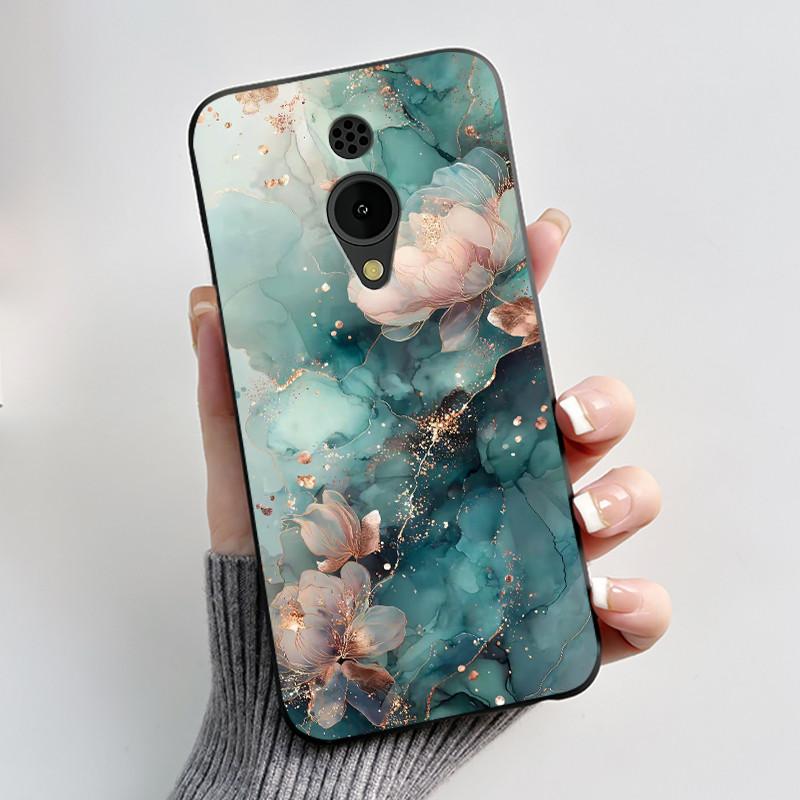 Корпус Для Nokia 150 2G 2023 TA-1582 Чехол Эстетичный Роскошный Милый Крутой Мальчики Девочки Черный Матовый Мягкий ТПУ Полностью Защитная Задняя Крышка
