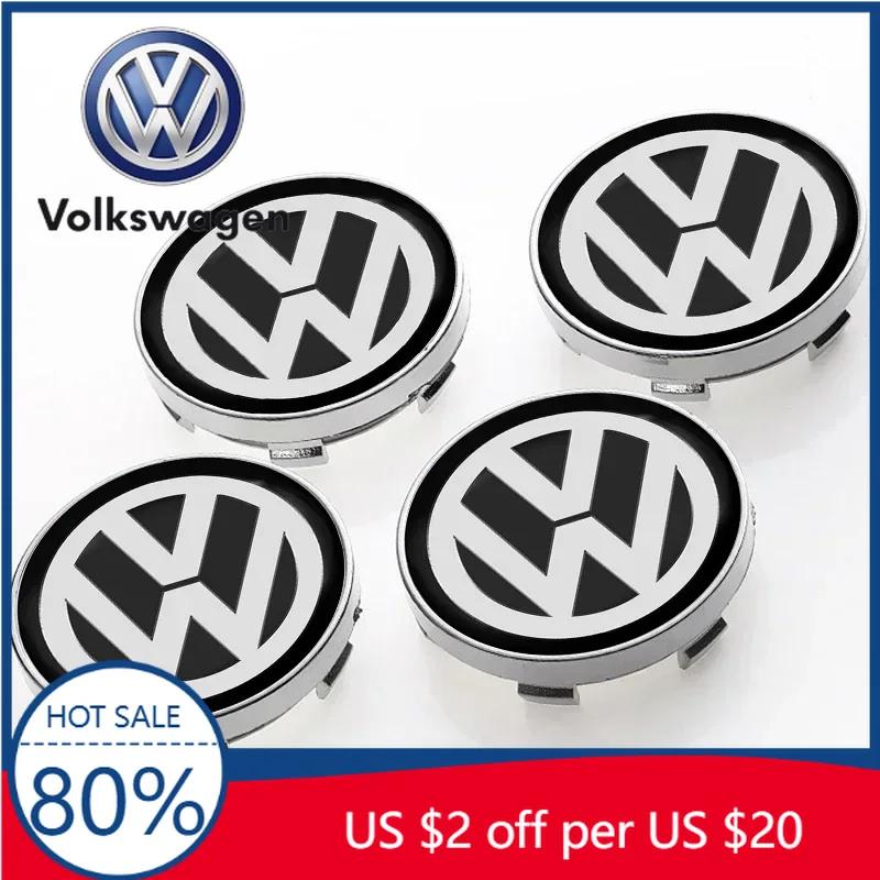 Для Volkswagen VW 4 шт. 56/60 мм Автомобильный значок Колпачки ступицы колеса Дисковые колпаки Автоаксессуары Для Volkswagen Golf-5 6 7 Jetta Lavida