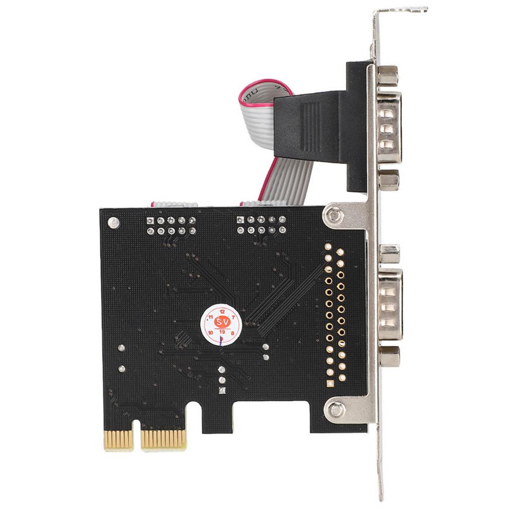 PCI E PCI Express к Двойной Последовательный DB9 RS232 2-портовый Карта Адаптера Контроллера
