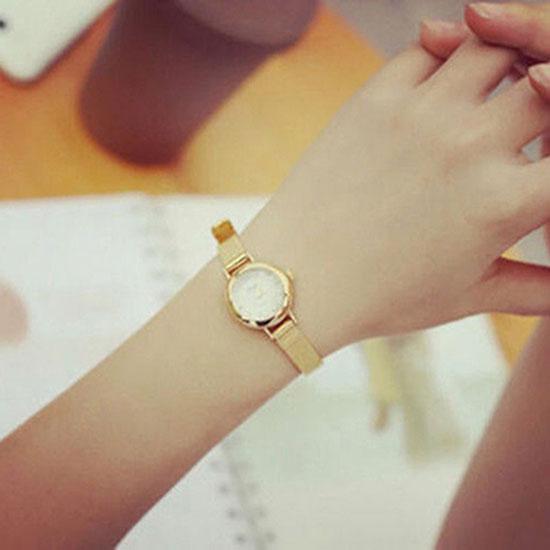 Кварцевые тонкие металлические наручные часы