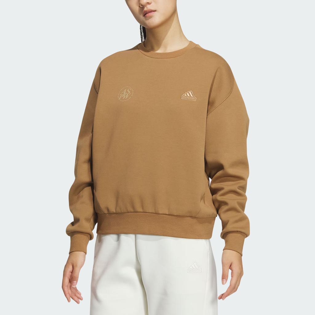 adidas Свитшот Lounge CREW Женский Песочно-коричневый JJ3578