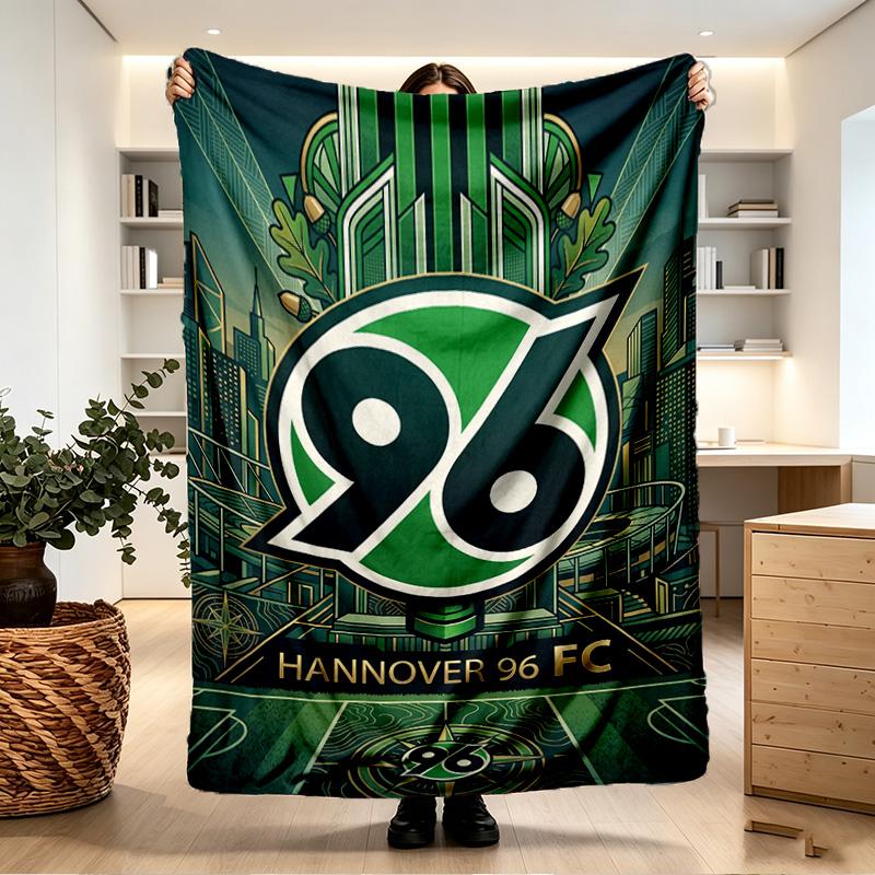 Hannover 96 Football Print Blanket - Soft & Comfortable, for Bedroom, Travel, Sofa, Home Decoration - Birthday Christmas Gift for Friend