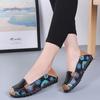 Women Shoes Ballet Summer Flower Print Women Shoes Genuine Leather Loafers Ladies Flats Shoes Woman