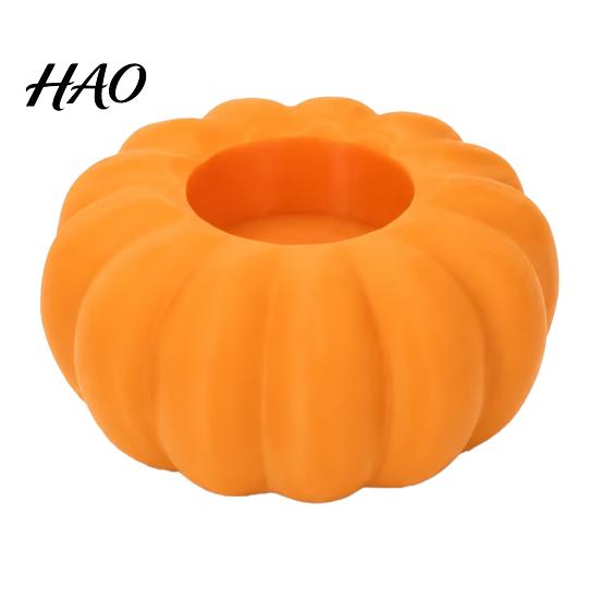 Festive Desktop Decorations 3D Printed Pumpkin Candle Holder, Halloween Fall Candlestick for Tea Party Supplies Wax LED Candles, Tabletop Decor