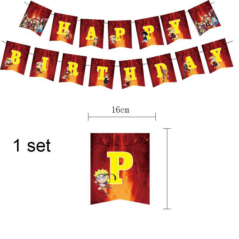 Наруто Ниндзя Декор для дня рождения, включая красочные шары и тарелки