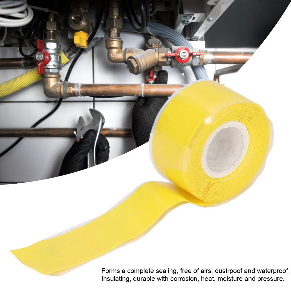 2pcs -60°—260° Waterproof Silicone Tape 1-35KV Pipe Sealing Tape For Emergency Repair