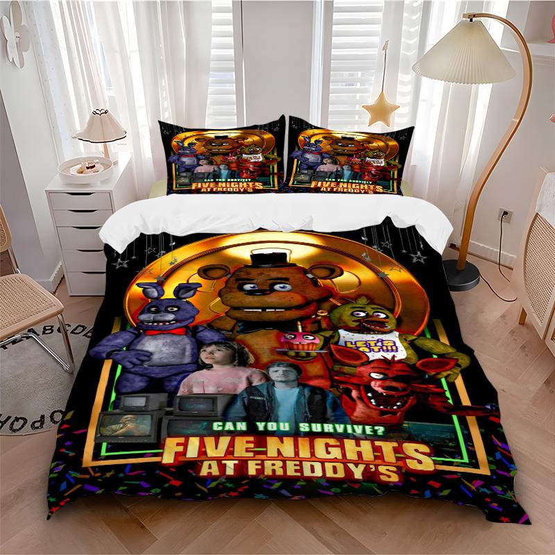 Fnaf Horror Bedding 3 Piece Set Hd Print Duvet Cover Pillowcases For Teens Adult Bedroom Decoration Christmas Gift C9211953