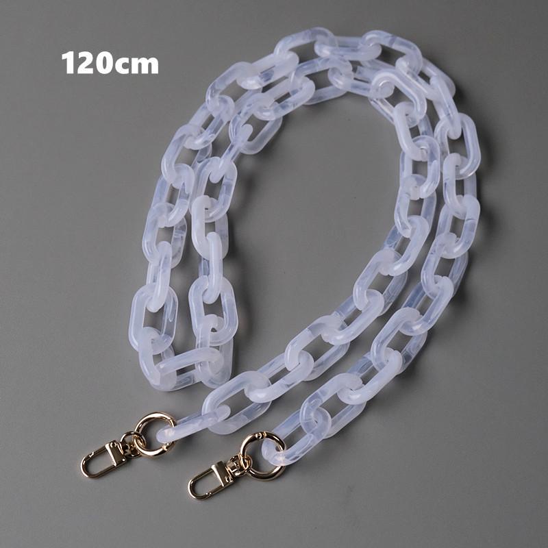 Новая модная женская сумка, аксессуар, цепочка, съемный сменный белый прозрачный ремешок, женская сумка на плечо, сделай сам, полимерная сумка, милая цепочка