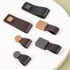 Ferro Fiori Natural Leather Drop Handle Pulls for Kitchen and Cabinet, Brown, Black Cabinet and Drawer Pulls