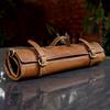 Handmade Leather Chef Knife Roll Bag: Culinary Travel Case