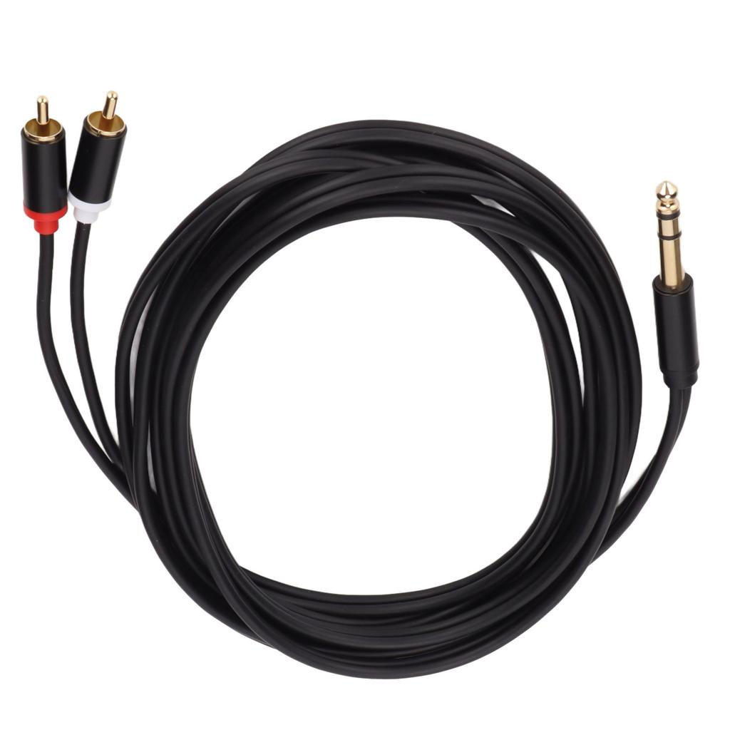 6.35mm to 2 RCA Cable Gold Plated Series 1 4 Inch to 2 RCA Male Stereo Audio Adapter Y Splitter RCA Cable