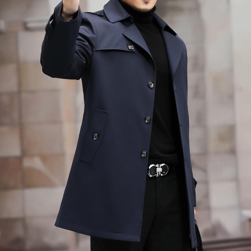 Зимний новый пуховик мужской съемный пуховик ветровка средней длины костюм воротник теплое пальто среднего возраста