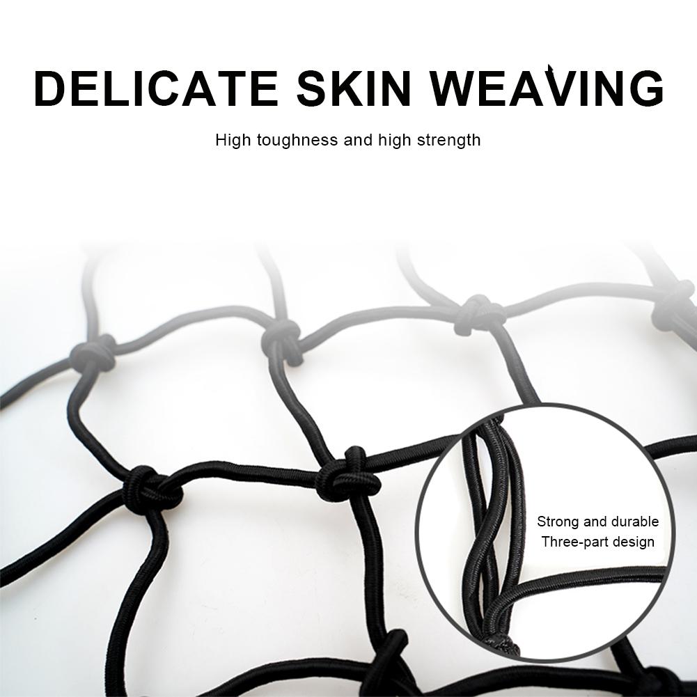 Rede elástica para bagagem de carga com 6 ganchos para cesta de bolsa de bicicleta traseira, scooters, capacete de motocicleta, rede de carga nova