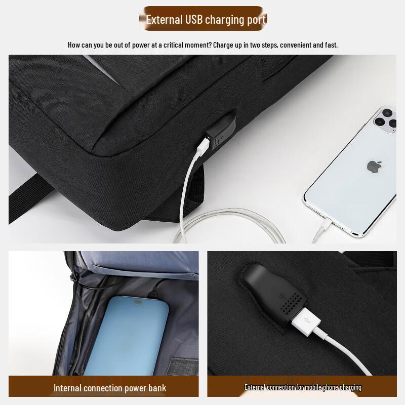 Унисекс бизнес-рюкзак Vanaheimr для ноутбука 15,6 дюйма с USB-зарядкой