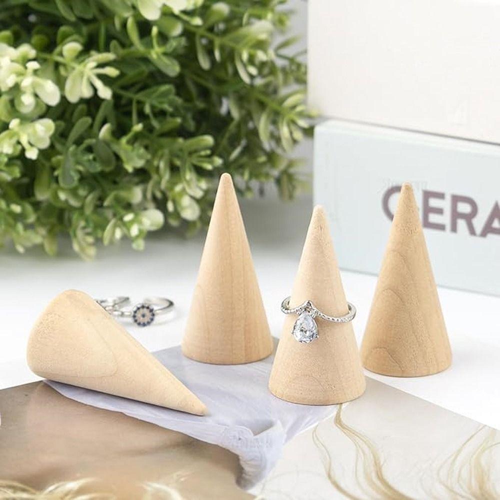 Деревянная подставка для колец, органайзер для ювелирных изделий, креативный держатель для колец для девочек и женщин