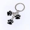Kawaii Cat Dog Paw Key Ring Cartoon Cute Pendant Keychain Footprints Enamel Key Chains  Kids