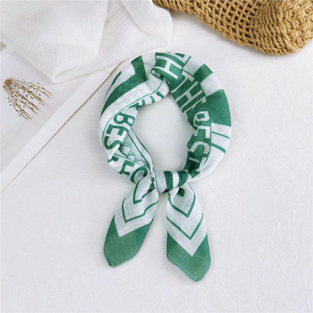 Decorative Simple Texture Silk Scarf Women'S New Style Spring And Autumn Summer Fashion Versatile Headscarf Work Scarf